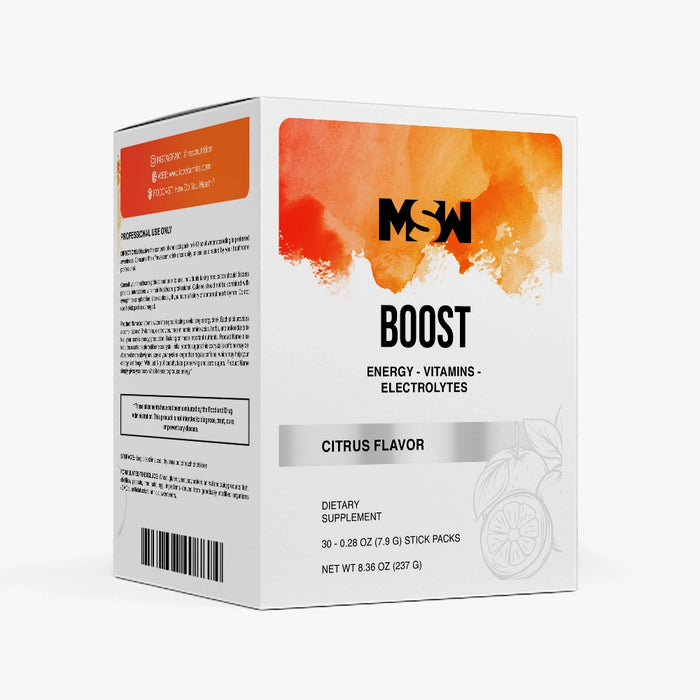 Boost Citrus stick pack carton